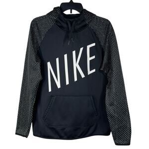 Nike Womens Large Dri-Fit Hoodie Pocket Logo Pullover Drawstring Long Sleeves